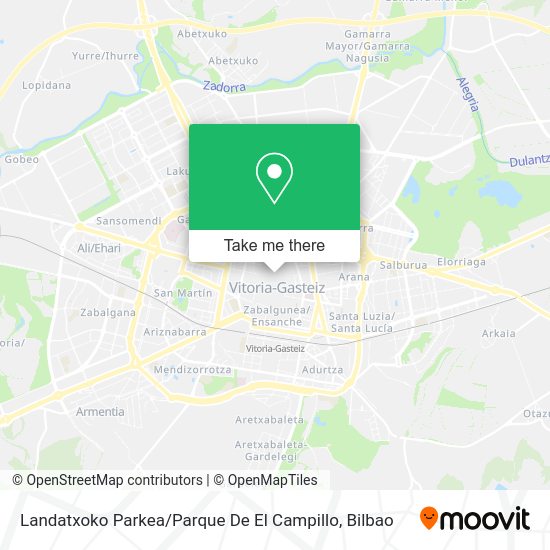 Landatxoko Parkea / Parque De El Campillo map