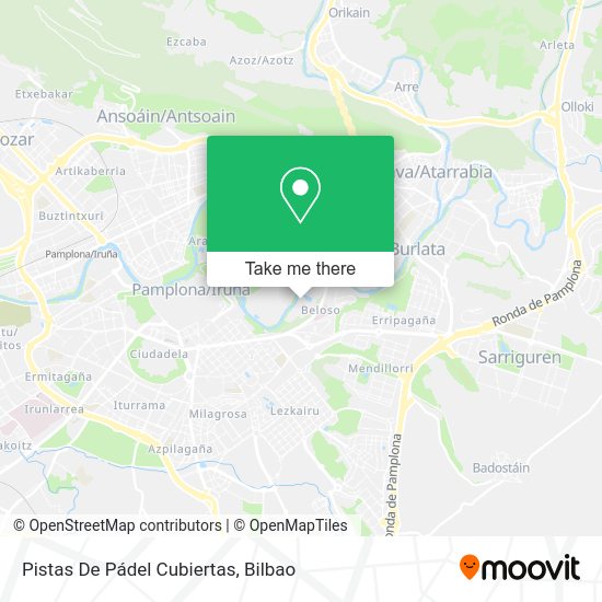 Pistas De Pádel Cubiertas map