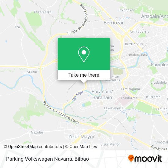 Parking Volkswagen Navarra map
