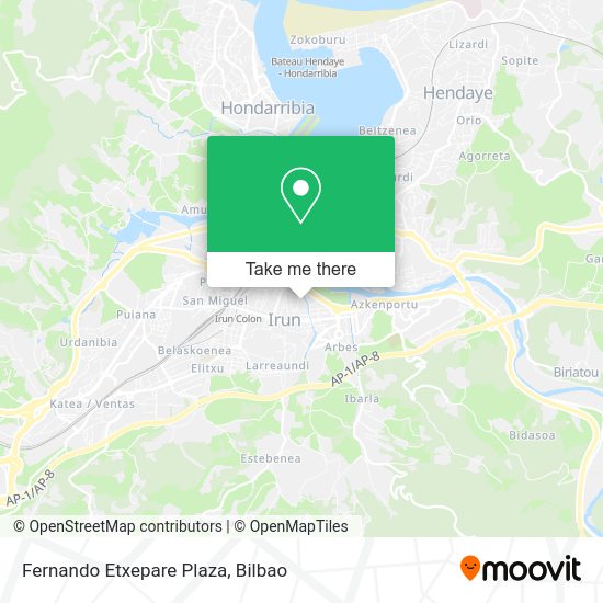 Fernando Etxepare Plaza map