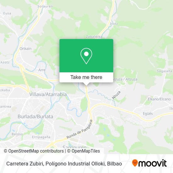 Carretera Zubiri, Polígono Industrial Olloki map