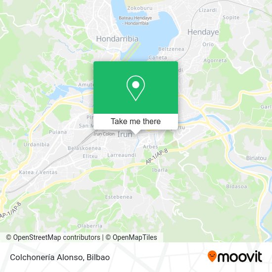 Colchonería Alonso map