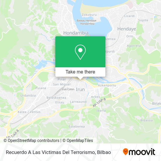 Recuerdo A Las Víctimas Del Terrorismo map