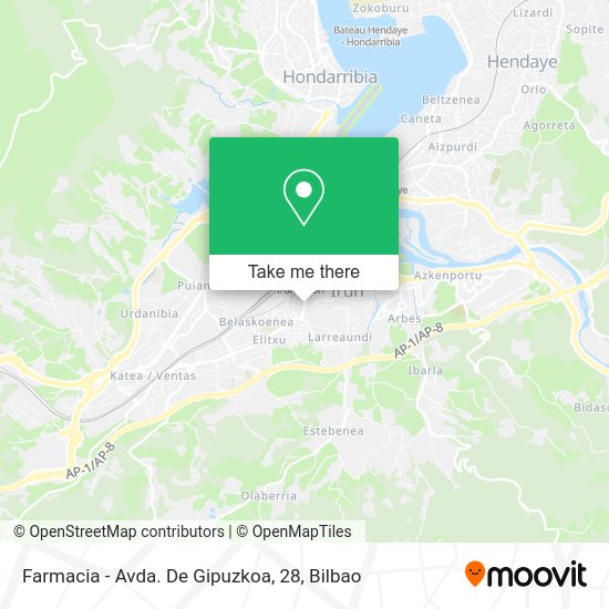 Farmacia - Avda. De Gipuzkoa, 28 map