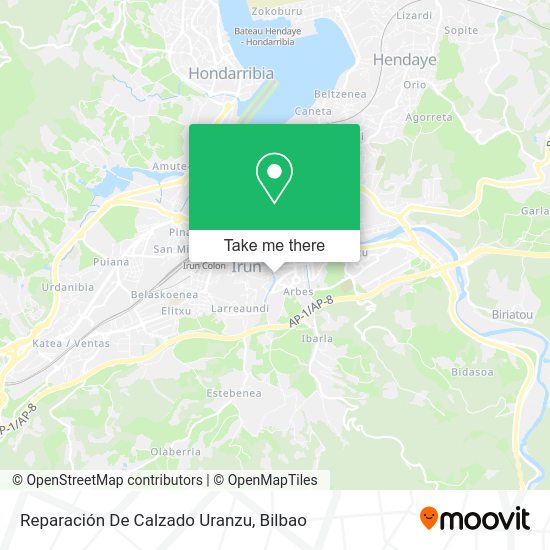 Reparación De Calzado Uranzu map