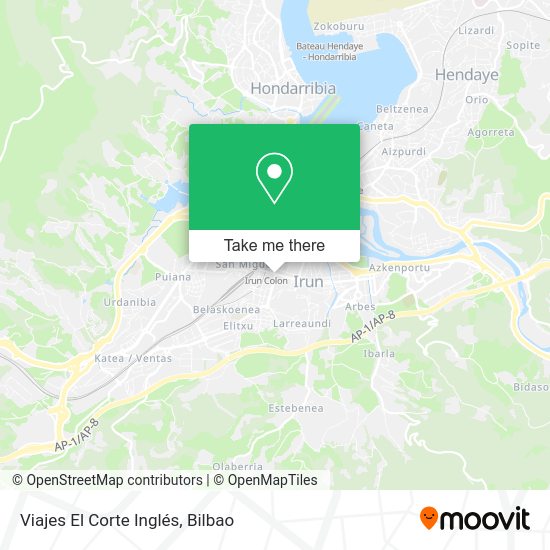Viajes El Corte Inglés map