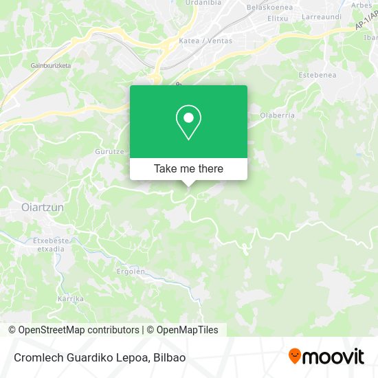 Cromlech Guardiko Lepoa map