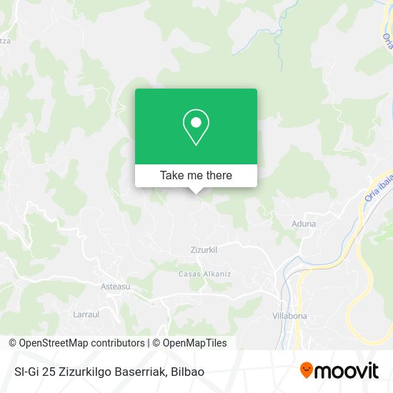 Sl-Gi 25 Zizurkilgo Baserriak map