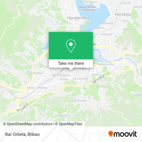 Bar Orbela map
