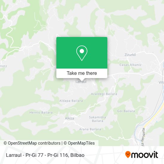 Larraul - Pr-Gi 77 - Pr-Gi 116 map