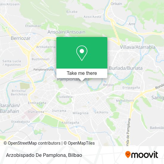 Arzobispado De Pamplona map
