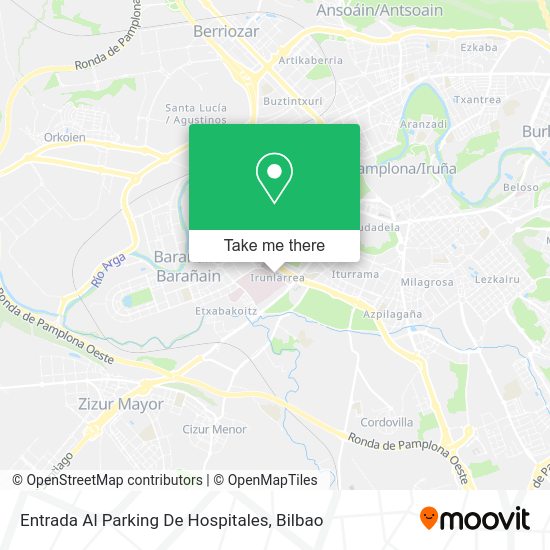 Entrada Al Parking De Hospitales map