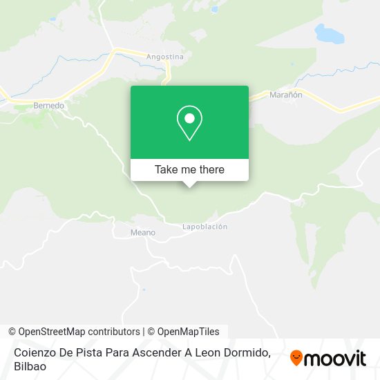 Coienzo De  Pista Para Ascender A Leon Dormido map