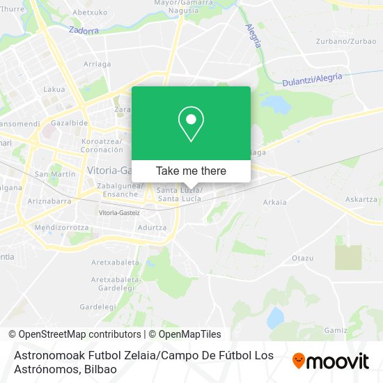 Astronomoak Futbol Zelaia / Campo De Fútbol Los Astrónomos map