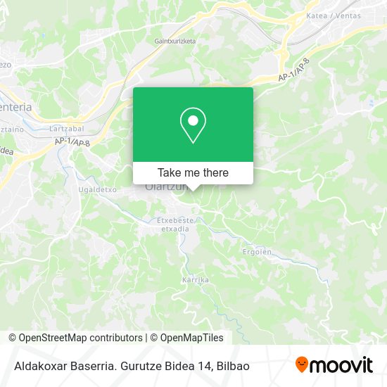 Aldakoxar Baserria. Gurutze Bidea 14 map