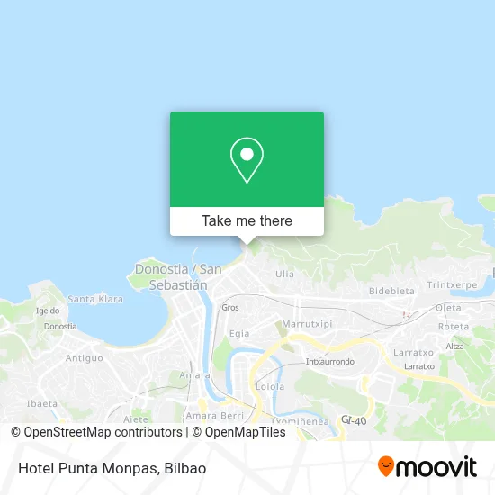 Hotel Punta Monpas map