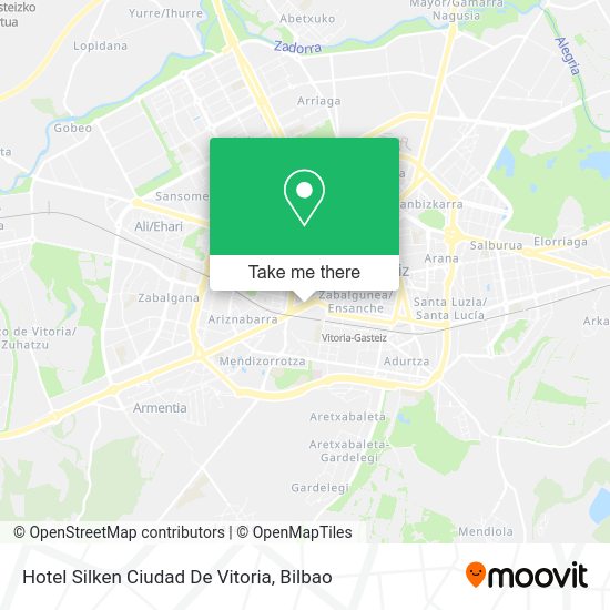 Hotel Silken Ciudad De Vitoria map