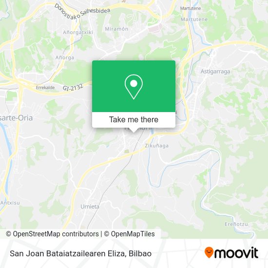 San Joan Bataiatzailearen Eliza map