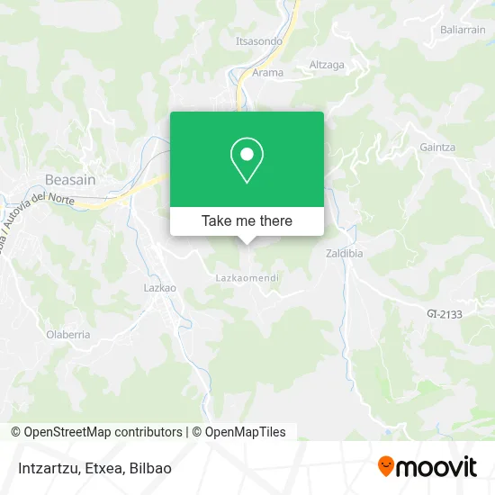 Intzartzu, Etxea map