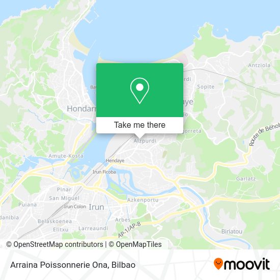 Arraina Poissonnerie Ona map