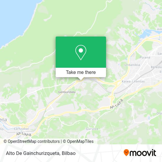 Alto De Gainchurizqueta map
