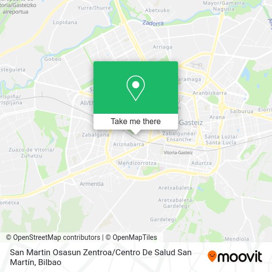 San Martin Osasun Zentroa / Centro De Salud San Martín map