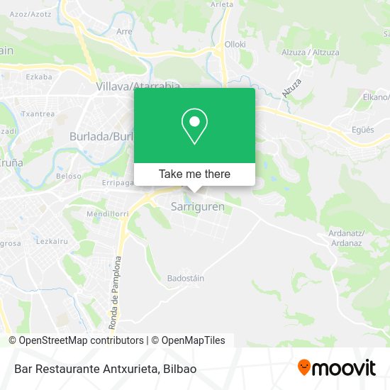 Bar Restaurante Antxurieta map