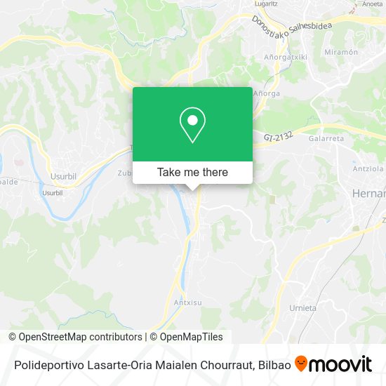 Polideportivo Lasarte-Oria Maialen Chourraut map