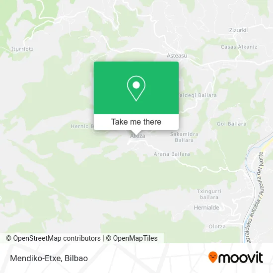 mapa Mendiko-Etxe