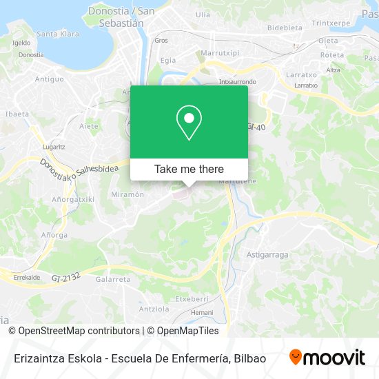 Erizaintza Eskola - Escuela De Enfermería map