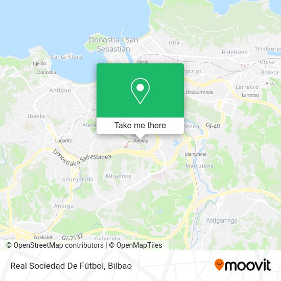 Real Sociedad De Fútbol map