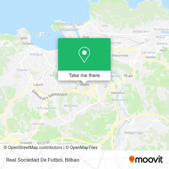 Real Sociedad De Fútbol map