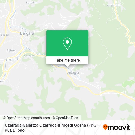 Uzarraga-Galartza-Lizarraga-Irimoegi Goena (Pr-Gi 98) map