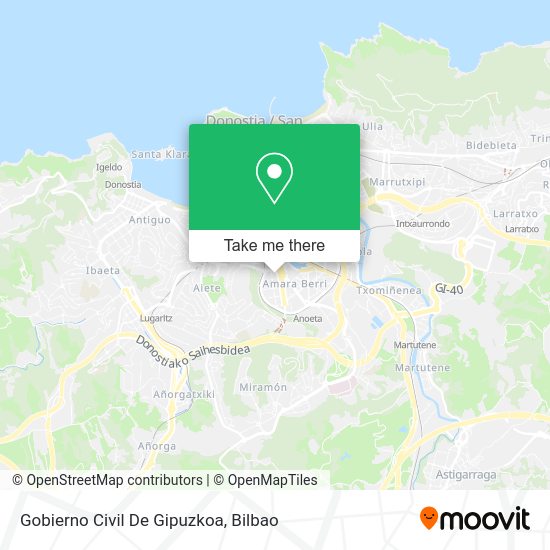 Gobierno Civil De Gipuzkoa map