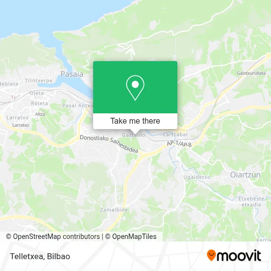 Telletxea map