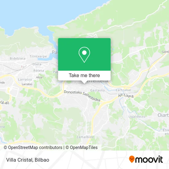 mapa Villa Cristal