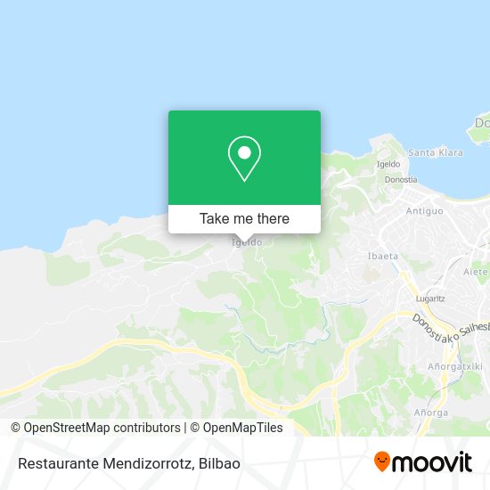 Restaurante Mendizorrotz map