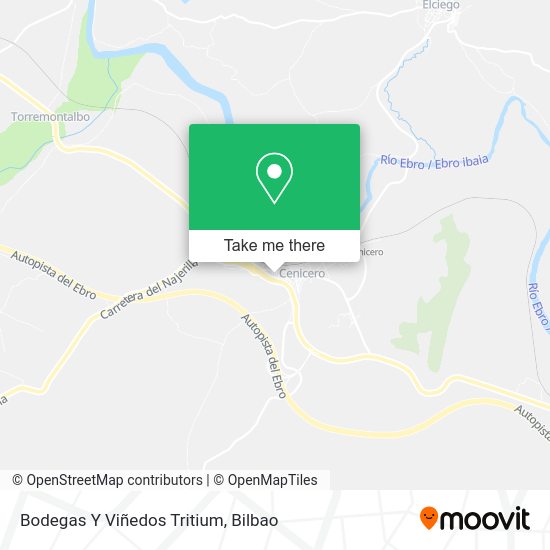 Bodegas Y Viñedos Tritium map
