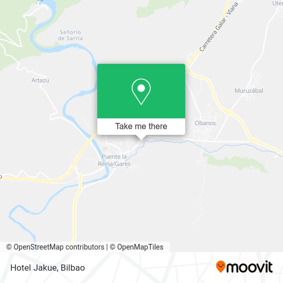 Hotel Jakue map