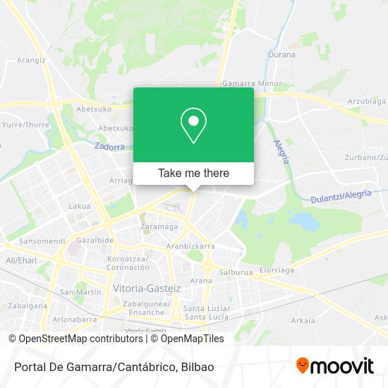 Portal De Gamarra/Cantábrico map