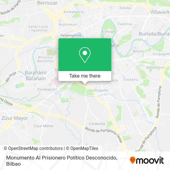 Monumento Al Prisionero Politico Desconocido map