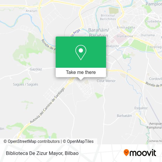 Biblioteca De Zizur Mayor map