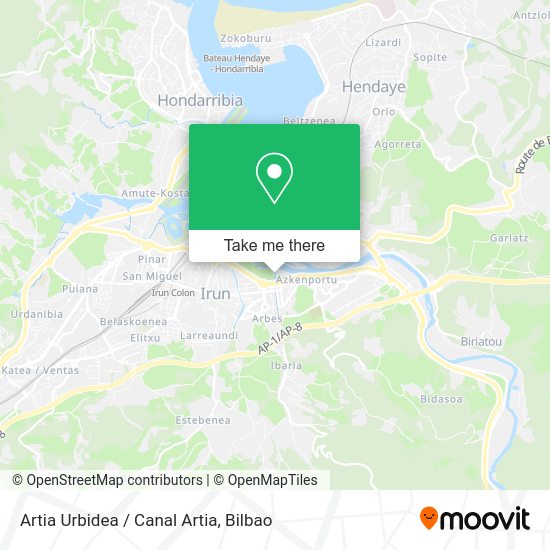 Artia Urbidea / Canal Artia map