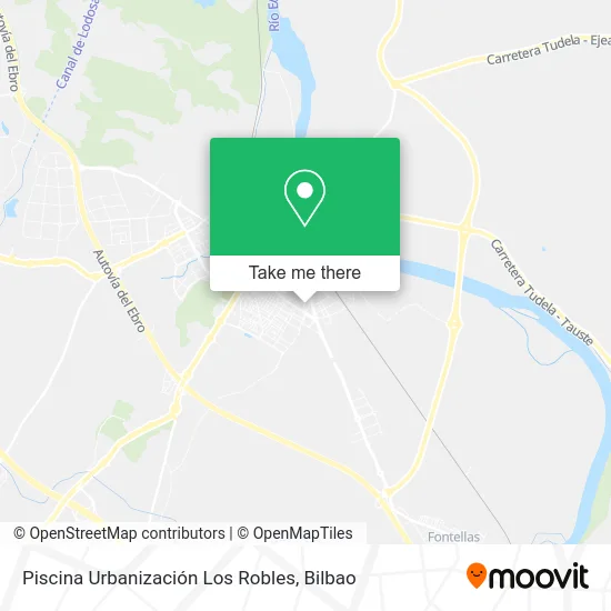 Piscina Urbanización Los Robles map