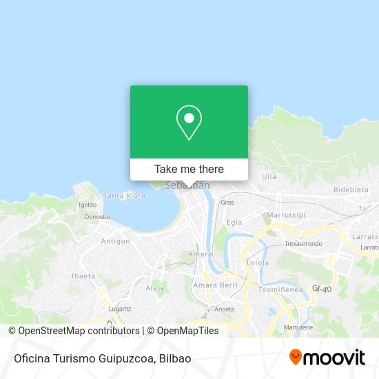 Oficina Turismo Guipuzcoa map