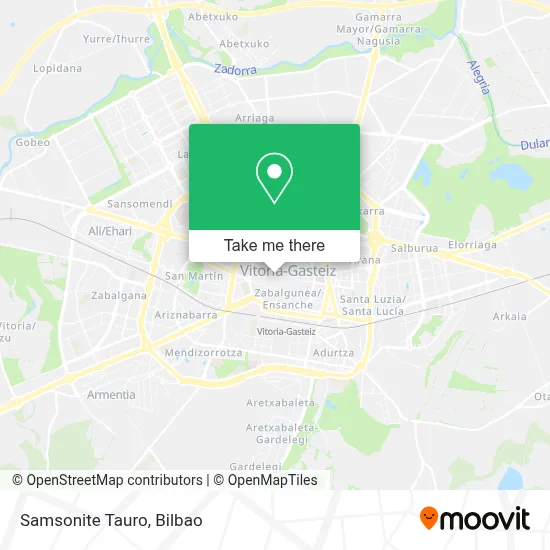 Samsonite Tauro map