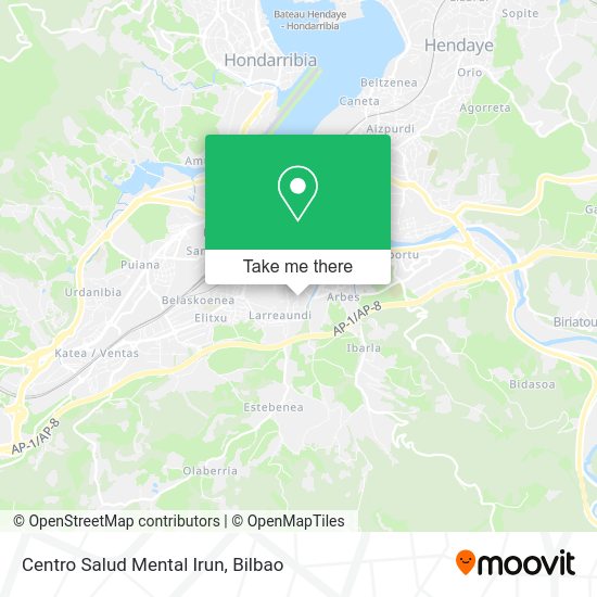 Centro Salud Mental Irun map