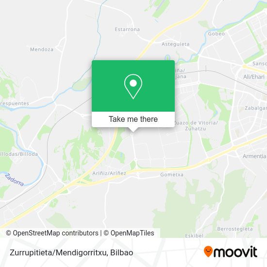 Zurrupitieta/Mendigorritxu map