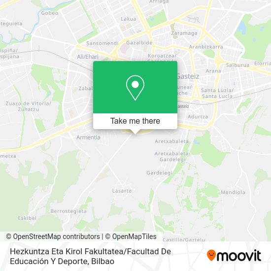 Hezkuntza Eta Kirol Fakultatea / Facultad De Educación Y Deporte map