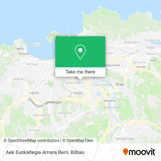 Aek Euskaltegia Amara Berri map